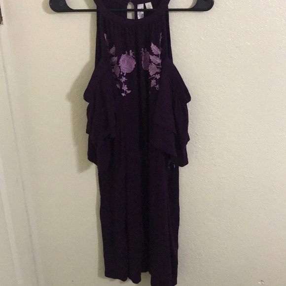 Purple midi dress - Picture 2 of 4